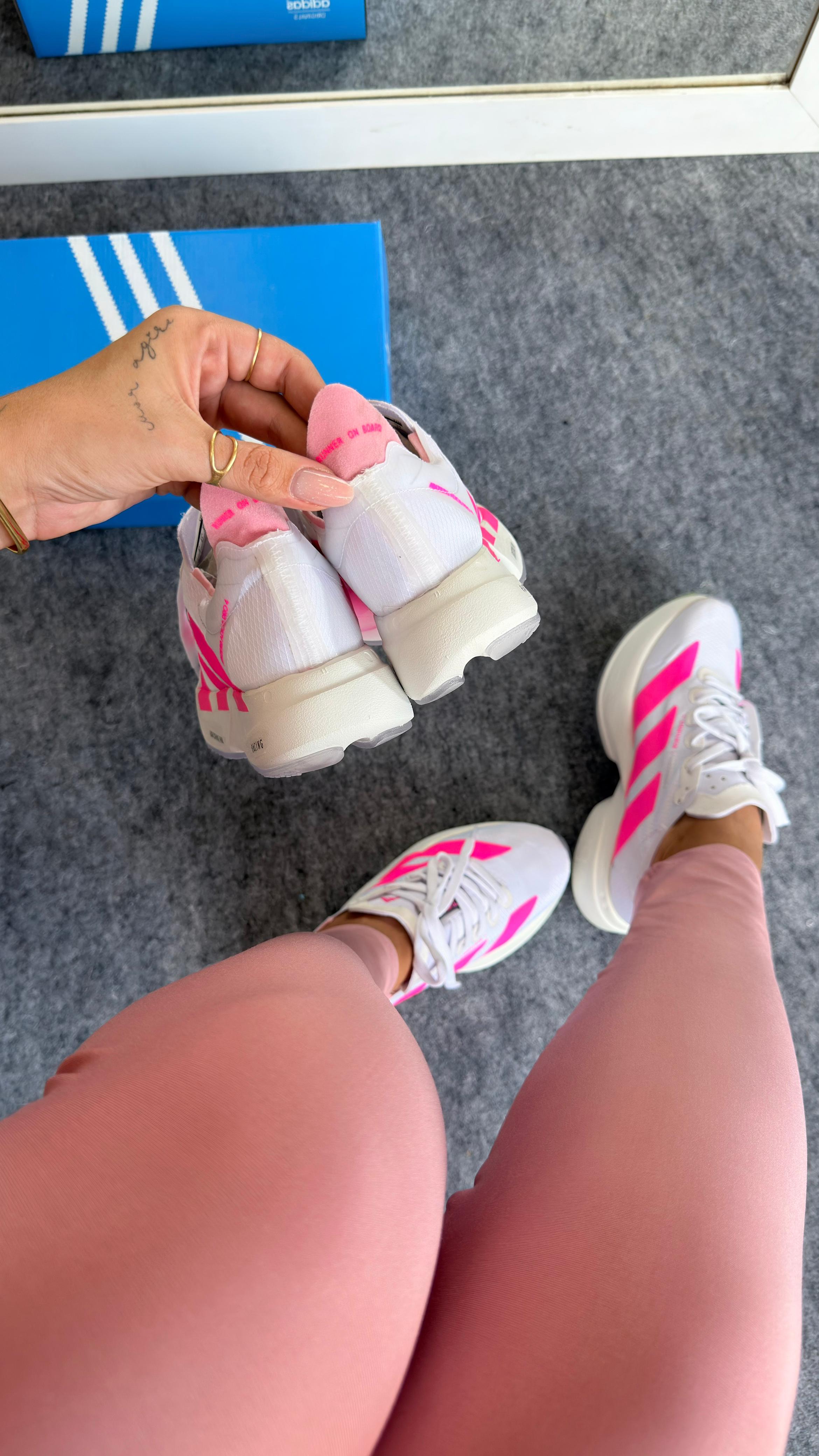 Adds Adizero Adios Pro 4 Branco e Rosa