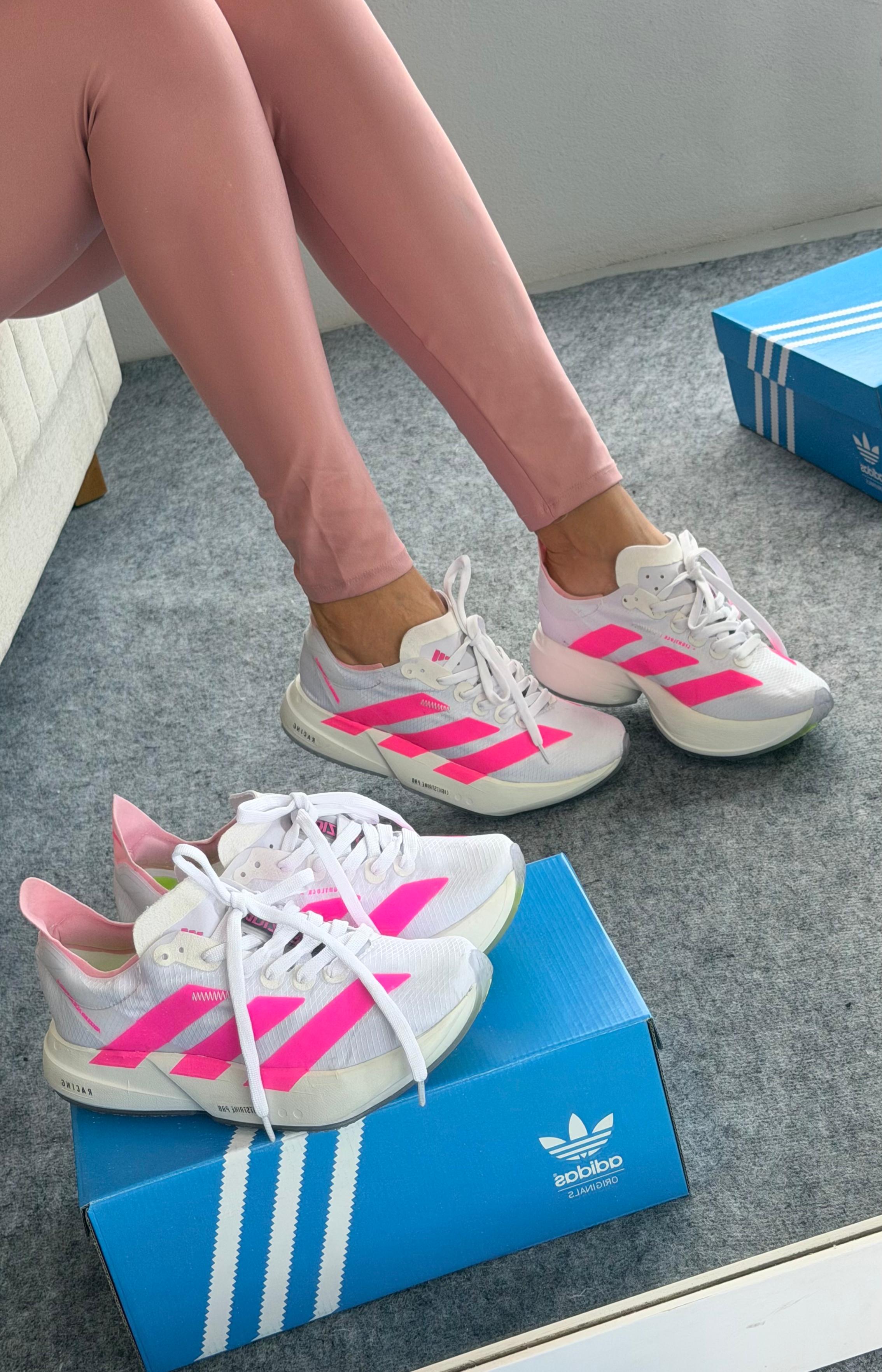 Adds Adizero Adios Pro 4 Branco e Rosa